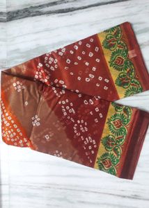 New Bagalpuri Silk Bandhini Saree With Blouse