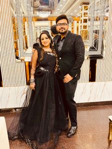 Designer Black Gown Embroidery Work