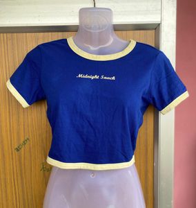 Blue Crop Top