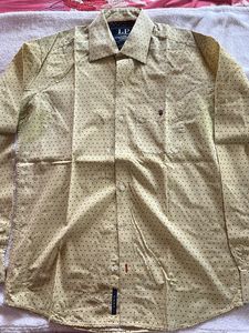Men Louis Philippe Yellow Casual Shirt