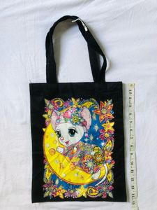 Cute Cartoon Embellished Tote Bag
