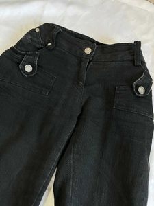 Vintage Low Waist Flared Denim