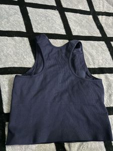 H&amp;M Blue Ribbed Tank Top