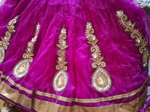 Beautiful  Anarkali Xxl Kurti With Chusti Bottom