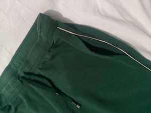 Green Joggers with White Stripe