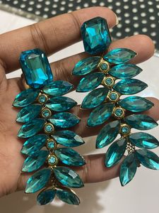 Blue Color Elegant Classy Stone Earrings