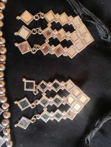 Mirror Choker &amp; Earring Set