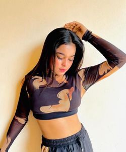 Stylish Patterned Long Sleeve Top