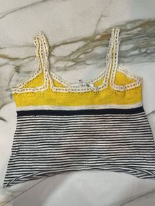 Striped Crochet Tank Top