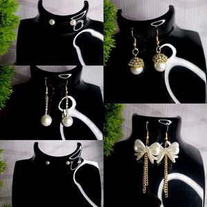 5 Korean Style Pearl Earrings Combo