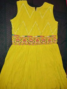 Yellow Embroidered Dress