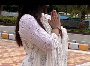 New white anarkali suit