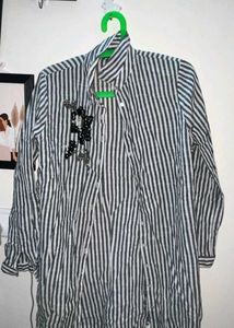 Striped Button-Down oversizedl Shirt