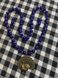 Peacock Pendant Necklace &amp; Earring Set