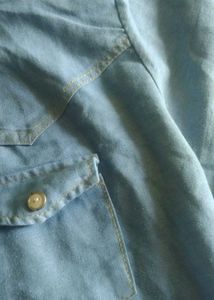 Denim Look Button-Down Shirt
