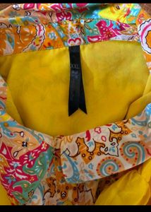 Yellow Printed Shirt Dress