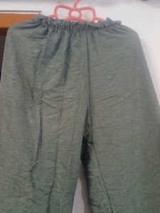 Olive Green Wide Leg Pants