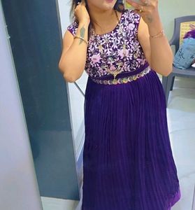 Elegant Purple Ethnic Gown