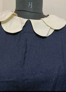 Chic Navy Peter Pan Collar Dress