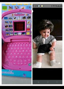 Toy Laptop & Baby Doll