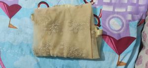 cream and black colour duppatta