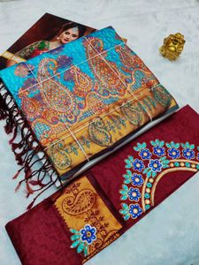 *grand bridal stone work samuthirika Sarees