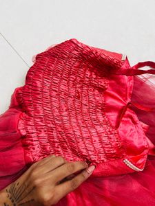 Elegant Coral Party Dress