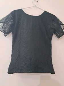 Black Net Top used only twice.