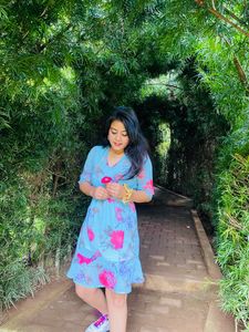Sassafras Floral Blue Dress