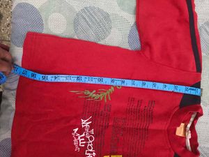 Smart Red full sleeve unisex t shirt for 4-6 y
