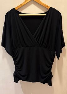 Chic Black V-Neck Top