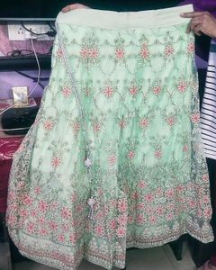 Sea Green Floral Lehenga