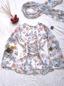 Fairy Corset Kurti With Scarf 🫶🏻