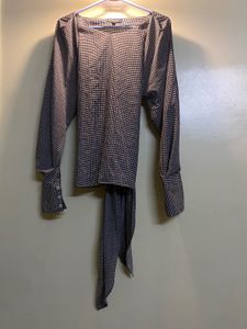 Rare -Gingham Puff Sleeve Top