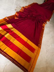Handloom Cotton Silk Gadwal saree