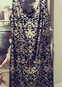 Golden Floral Dress