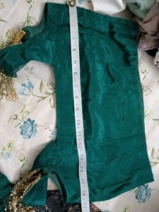 Emerald Green Embellished Ready to Wear Saree