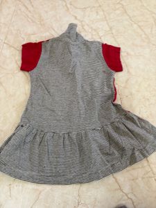 Red &amp; Navy Nautical Dress for girl baby