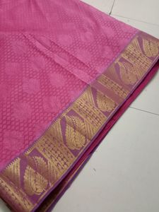 Pink And Blue Pattern Saree For Women&#39;s