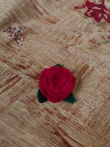 Crochet Red Rose