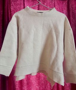 Oversized Gen-Z Beige Sweatshirt