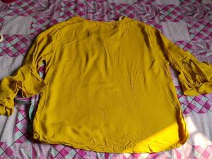 Yellow Bell Sleeve Top