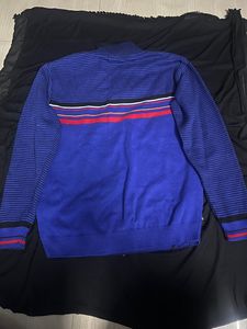 Blue With Multi Coloured Stripes Sweater