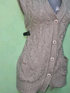 Vintage Sleeveless Knit Cardigan