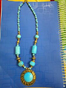 Turquoise Beaded Necklace, old traditional pieces