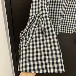 Floral Embroidered Gingham Top