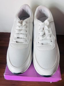 White sneakers branded new