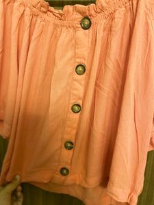Coral Off Shoulder Top-XL🎀