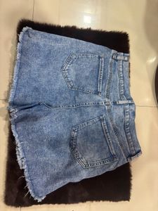 Distressed Denim Shorts