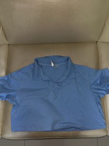 Blue Polo Shirt cropped